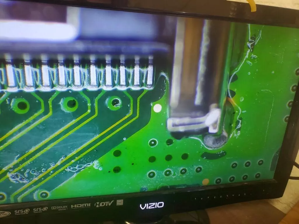 PS4 HDMI Port Replacement Flawless under microscope